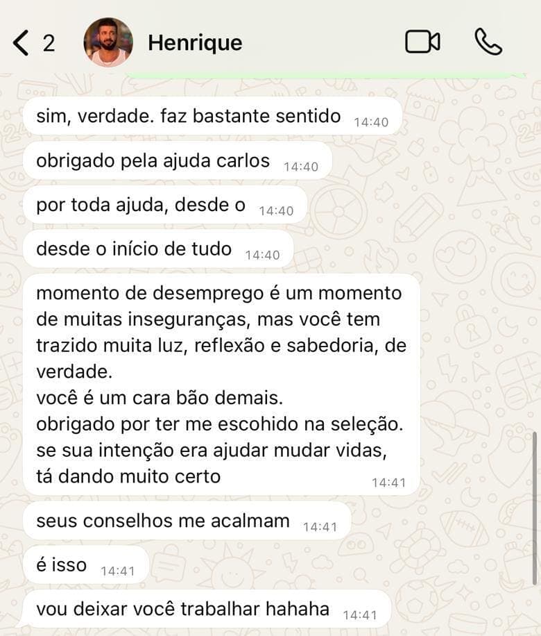 Print WhatsApp - Henrique
